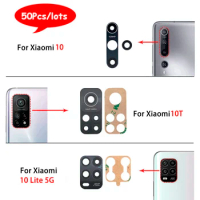 50Pcs/lot Glass Lens For Xiaomi 12 11T 10 10T 11 Lite Pro Ultra Rear Camera Lens Glass Back Camera Lens With Glue