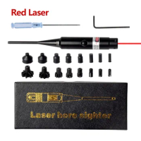Tactical Red Green Laser Bore Sight Set For .177 to .50 Handgun Rifle Shotgun Riflescope Collimator Zero Scope Caliber Adapters