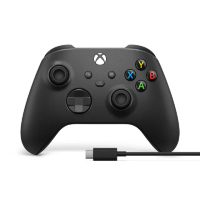 【Microsoft 微軟】XBOX 原廠無線控制器+USB-C 纜線(磨砂黑NB活動用魔物獵人適用)