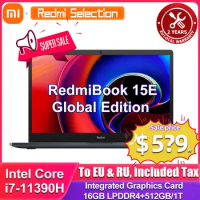 2023 Xiaomi laptop RedmiBook 15E Intel Core i7-11390H 16G RAM 512G/1TB SSD Iris Xe Graphics 15.6Inch New Slim Notebook PC