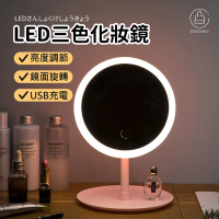 【Jo Go Wu】LED觸控化妝鏡(梳妝鏡/補妝化妝鏡/美妝鏡/桌鏡/補光鏡/觸控鏡/摺疊鏡/燈鏡)
