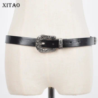 XITAO 2024 New Ladies Belts PU Leather Alloy Buckle Retro Jeans Dress Adjustable Fashion Decorative Belts for Women CLL1642