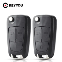 KEYYOU Flip Remote Folding Car Key Cover Fob Case Shell For Vauxhall Opel Astra H Corsa D Vectra C Zafira Astra Vectra Signum