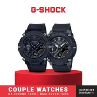 Jam Tangan Digital Analog Couple G-Shock GA-2200BB-1ADR & GMA-S2200-1ADR Original Resin Band