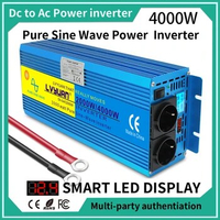 2000W 3000W 4000W LED Display Inverter DC 12V To AC 220V Pure Sine Wave Transformer Voltage Converter 12 220 Power Auto Inversor
