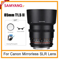 Samyang 85mm T1.5 II Cine Lens Wide-angle Full-Frame Manual Lenses For Canon M Canon RF SLR Micro SLR Camera lens