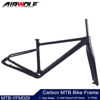 Airwolf T1000 Carbon MTB Frame PF30 Carbon Bike Frame 29er Mountain Bike Frame 148*12mm Thru Axle XC Hardtail Frameset