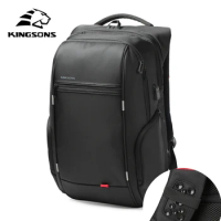 Kingsons 13.3 15.6 17.3 inch Waterproof Anti-theft Notebook Computer Backpack for Men Women External USB Charge Laptop Bag