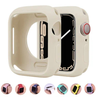 Multi-color Silicone Proctector Case for Apple Watch 42mm 38 40 41 45 44mm Fashion Washable Full Protection Cover for iWatch