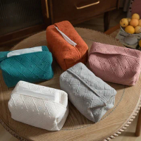 Japanese Soft Fabrics Tissue Case Napkin Holder for Living Room Table Tissue Boxes Container Home Car Papers Dispenser Holder