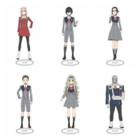 Anime Darling in the FRANXX Figures Zero Two Code 002 Acrylic Stand Figure Collection Model Plate Desk Decor Standing Sign Toys