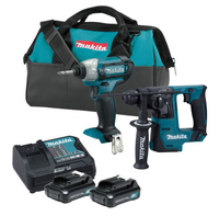 MAKITA 牧田 CLX220SX1 12V 充電式鎚鑽 衝擊起子機 雙主機超值套裝組