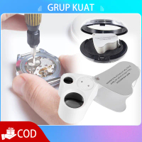30x 60x Kaca Pembesar Geologi LED/Lup Lensa Lampu Lip/Perhiasan Batuan
