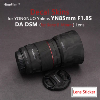 YnLens YN85 F1.8S FE Mount Lens Wrap Stickers Premium Decal Skin for Yongnuo 85mm F1.8S DF DSM Lens Protector Cover Film
