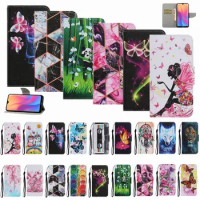 Patterned Mobile Phone Case For Cover Apple iPhone 13 12 Mini 11 Pro Max XR X XS SE 2020 Leather Flip Wallet Magnet Coque P20F