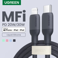 UGREEN MFi Silicone Type C to Lightning Cable for iPhone 11 14 13 12 Pro Max USB C Fast Charging for iPad iPhone Charge Cable