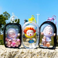 New Transparent Plush Dolls Storage Pouch Bag Dustproof Storage Pouch Mystery Box Organizer Box Doll Bag Thicken Keychain Wallet