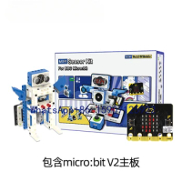 Intelligent Microbit Robot Kit Programming Car Electronic Bricks Sensor Python Development Board