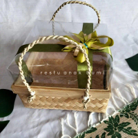 Wadah kemasan hantaran Besek Seserahan 20cm Cangking/hantaran/nikahan/seserahan/hampers/bingkisan/we