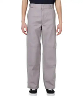 DICKIES - Loose Fit Double Knee Pants, Silver - Celana Kerja (Inseam 32 Inch) 34 SILVER