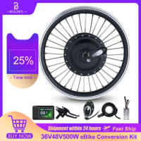 500W36V48V Electric Bicycle Conversion Kit Brushless Hub Motor Wheel Front Rear 16Inch20Inch24Inch26Inch27.5Inch28Inch29Inch700C