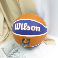 WILSON 維爾遜 NBA 隊徽系列 七號籃球 橡膠籃球 太陽隊 WTB1300XBPHO 棕藍【iSport】