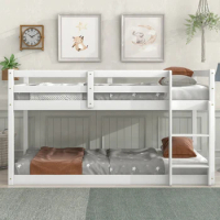 Twin size Bunk Bed, provincial space children's double bed, youth bed, small family sisters bed, loft bed