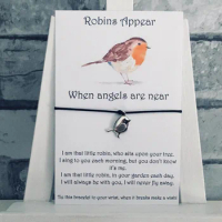 Robin Wish Bracelet Flying Robin Bird Bracelet Robin Jewellery Women Men When Robins Appear Memorial Thoughtful Keepsake Gift