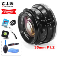 7artisans 35mm F1.2 APS-C Manual Fixed Lens For E Mount Canon EOS-M Mount Fuji FX Mount Hot Sale Free Shipping