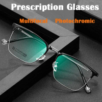 New Vintage Reading Glasses Prescription Photochromic Glasses Business Blue Blocking Multifocal Custom Myopia Astigmatism Black