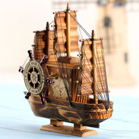 模型擺件 木質工藝品擺件 一帆風順音樂帆船辦公室客廳擺飾學生創意生日禮品 全館免運