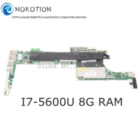 NOKOTION 808445-601 808445-001 808445-501 DA0Y0DMBAF0 for HP Spectre X360 Laptop motherboard SR23V i7-5600U CPU 8G RAM