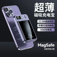 磁吸Magsafe無線充電寶10000毫安便攜迷你超薄快充可定製移動電源-朵朵雜貨店