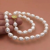 NATURAL 18" AAA 10-11 MM SOUTH SEA White PEARL NECKLACE 14K GOLD CLASP