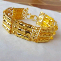 GELANG BAMBU SUSUN LAPIS EMAS 24K