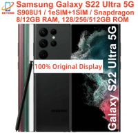 Samsung Galaxy S22 Ultra 5G S908U1 6.8" AMOLED 8/12GB +128/256/512GB ROM Snapdragon NFC S Pen Origin