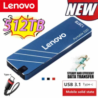 Lenovo 2024 Original High-speed Portable SSD 512TB External Hard Drive Storage Type-C USB 3.1 Interface for PC Laptops Computer