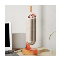 USB Tower Fan 2400MAh Battery Rechargeable Tower Table Fan Portable Desktop Air Cooler Study Camping-A