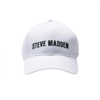 【STEVE MADDEN】時尚經典品牌LOGO刺繡棒球帽(白色)