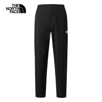 【The North Face 官方旗艦】北面男款黑色防潑水舒適品牌LOGO休閒長褲｜83OOJK3