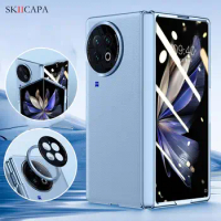 For VIVO X Fold 2 Plating Leather Tempered film Lens protection Full Shockproof Case For VIVO X Fold2