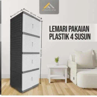 Lemari Plastik 4 susun Fawsline