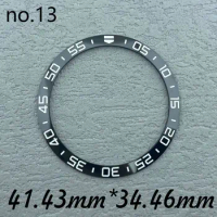 41.43mm*34.46mm Watch Bezel Plane Surface Ceramic Inserts Diver's Watch Replacement Parts Watch Accessories Watch Repair Parts