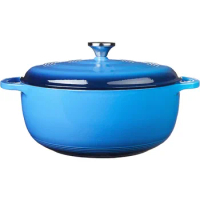 7.5 Quart Enameled Cast Iron Dutch Oven With Lid – Dual Handles – Oven Safe Up to 500° F or on Stovetop Dutch Pot Set Cookware