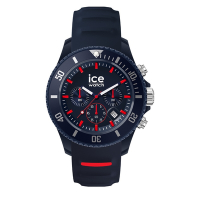 Ice Watch 三眼計時活力系列 紅刻度 40mm CH-深藍矽膠錶帶