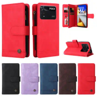 Wallet Zipper Flip Leather Phone Case For Xiaomi Poco M3 X4 M4 For Redmi Note 11 11T Pro 10 Prime 9T Stand Cover 100pcs/Lot