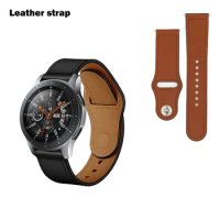 20mm 22mm Leather Strap For Samsung Galaxy Watch 42MM 46mm Active 2 Gear S3 Watch3 bracelet for Galaxy Watch 4 Classic Watchband