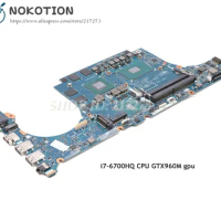 NOKOTION For Dell Inspiron 15 7566 Laptop motherboard i7-6700HQ CPU DDR4 GTX 960M graphics BCV00 LA-D991P Main Board