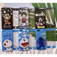มาใหม่ เคส+ฟิล์มกระจกลายการ์ตูน เคสพร้อมฟิล์มเคสซิลิโคนฟิล์มกระจกสำหรับรุ่น 7/8/ES/6/6S/7p/8p/6splus