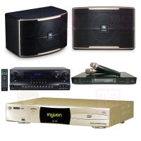 【音圓】S-2001 N2-150+DW-1+LM-750+JBL Pasion 8(卡拉OK伴唱機 4TB硬碟+擴大機+無線麥克風+喇叭)